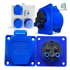 ổ cắm 3 chấu gắn hộp nguồn điện 1 pha