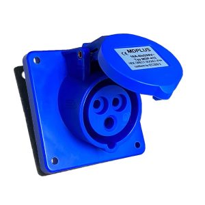 ổ cắm nghiêng 3 chân gắn tủ điện 1 pha 16a