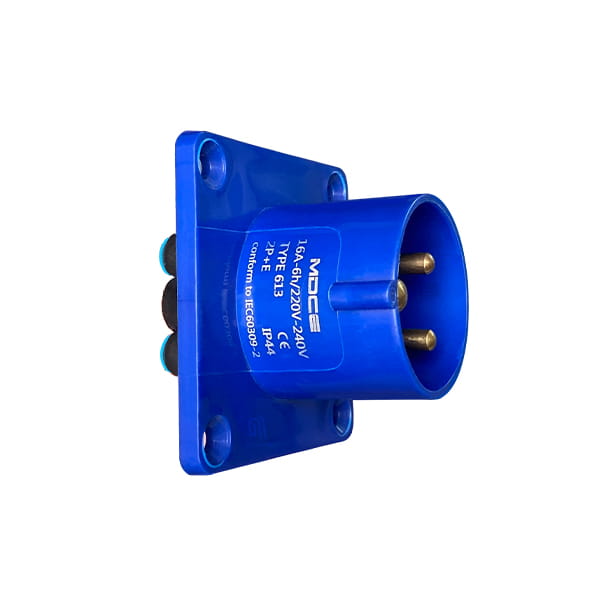 Phích cắm 3 chân 16a lắp âm tủ điện 1 pha