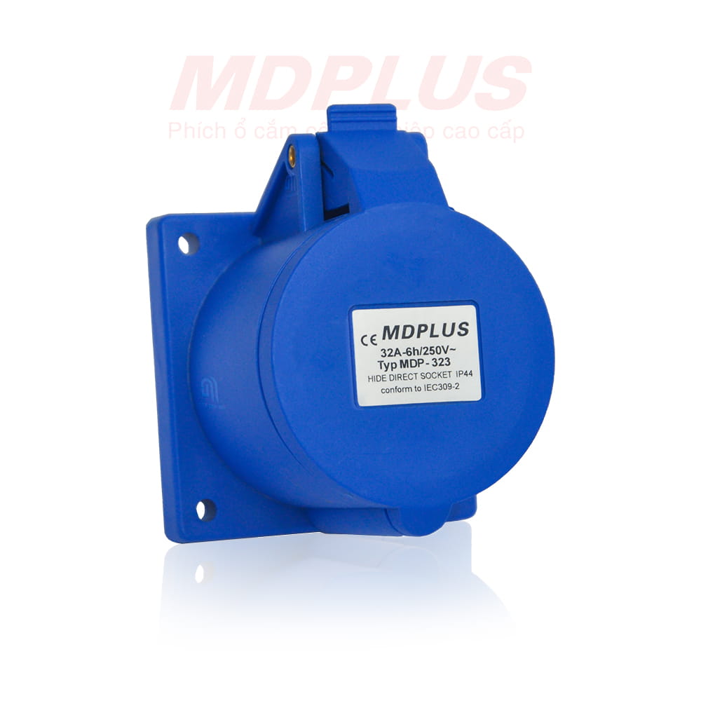 Ổ cắm 3 chấu gắn tủ điện 1 pha 32a MDP323