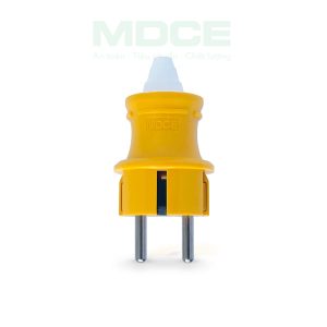 Phích cắm 2 chấu schuko dọc vàng MD012DV
