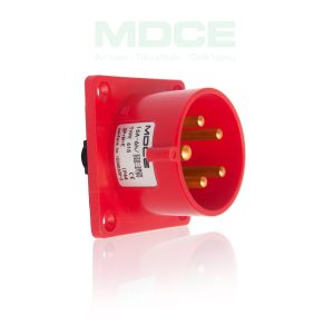 Phích cắm công nghiệp 3 pha 16a 5 chấu gắn tủ điện công nghiệp MD615