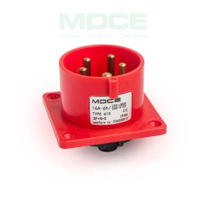 Phích cắm công nghiệp 3 pha 16a 5 chân lắp tủ điện MD615