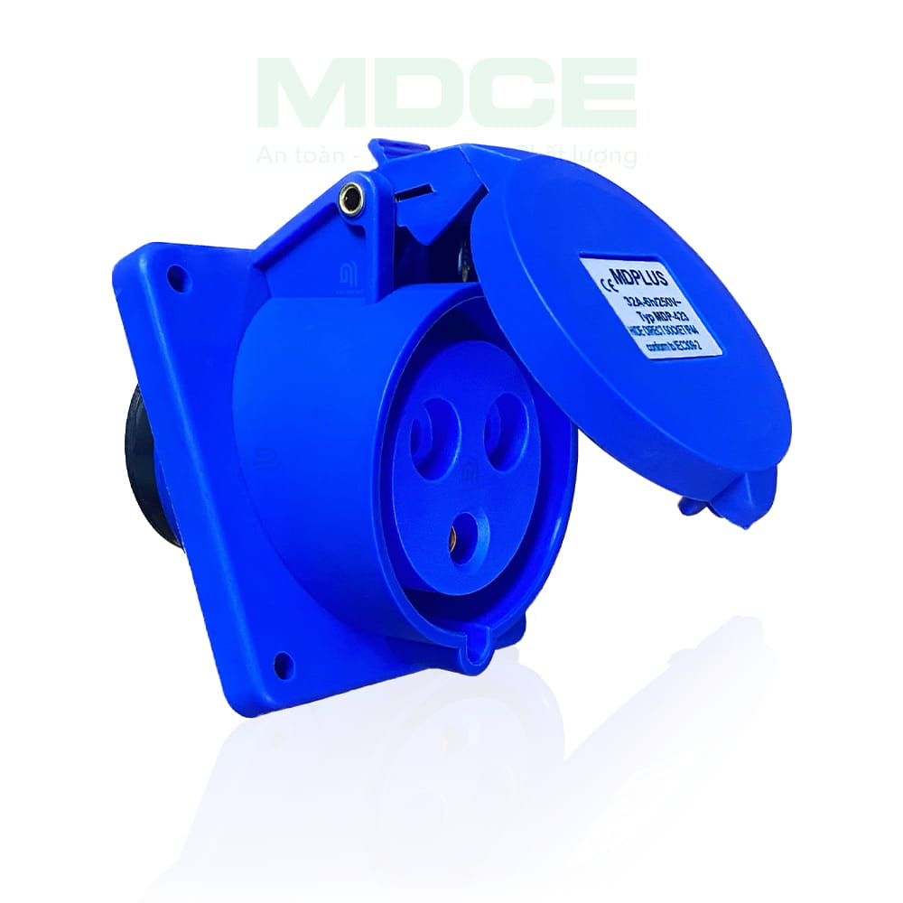 Ổ cắm 3 chấu nghiêng 32a gắn cố định MDP323