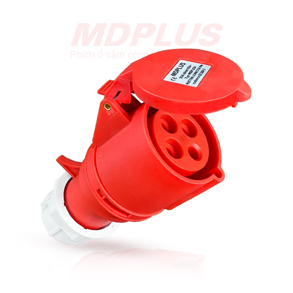 Ổ cắm 32A 4 chấu di động MDP224 loại 3 pha