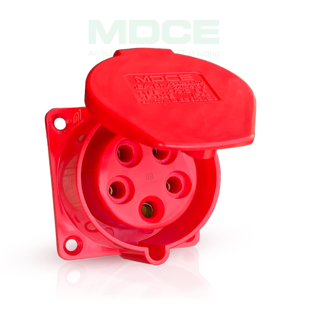 ổ cắm 5 chấu gắn âm tủ 3 pha 16a IP44