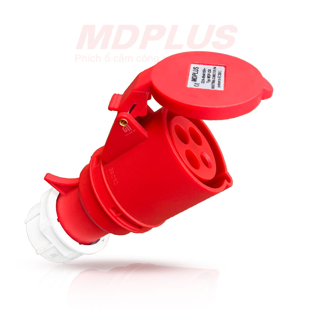 MDP224 ổ cắm 3 pha 32A 4 chấu di động IP44
