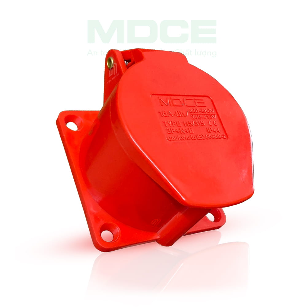 Ổ cắm gắn âm tủ điện 3 pha 16A 5 chấu IP44 MD315
